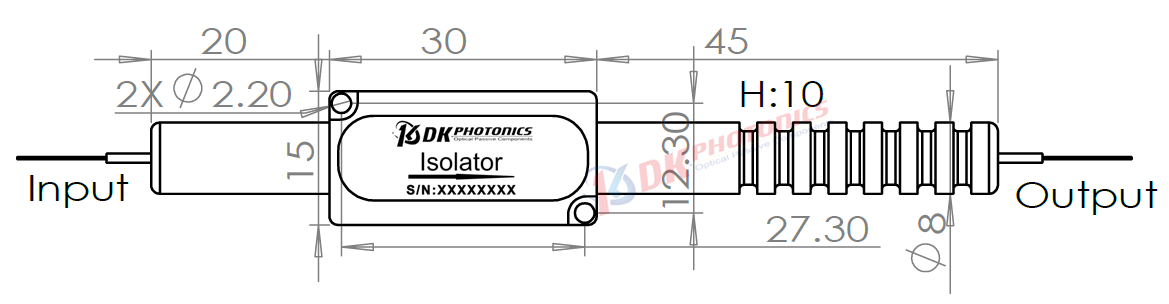 2000nm High Power SM In-line Optical Isolator-20W