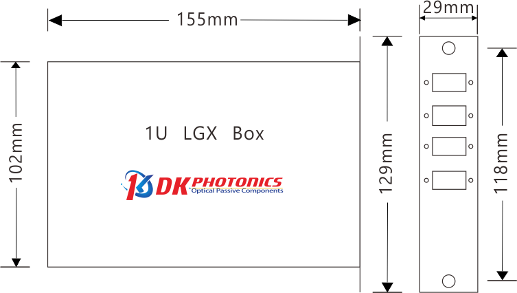 100GHz DWDM Mux/Demux Packed in LGX/19" Rack