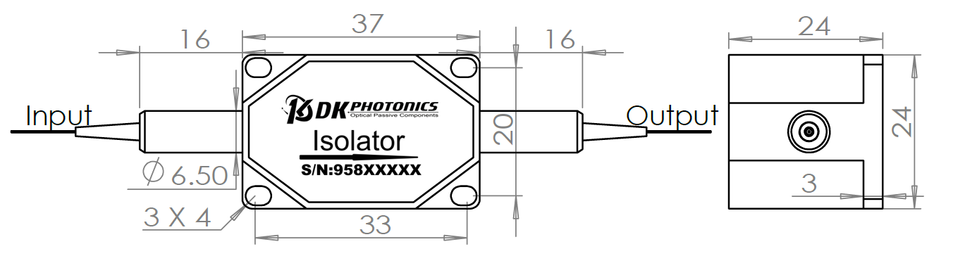 635nm TGG Based PM Optical Isolator