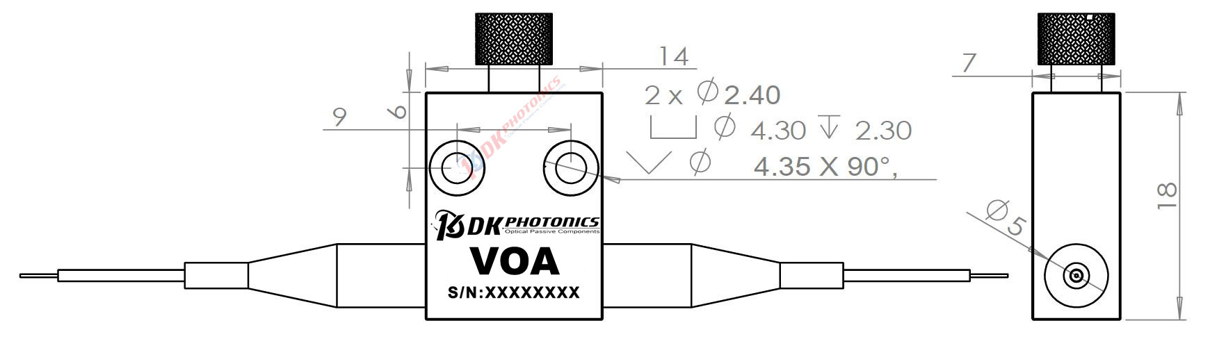 780nm Polarization Maintaining Mechanical Variable Optical Attenuator
